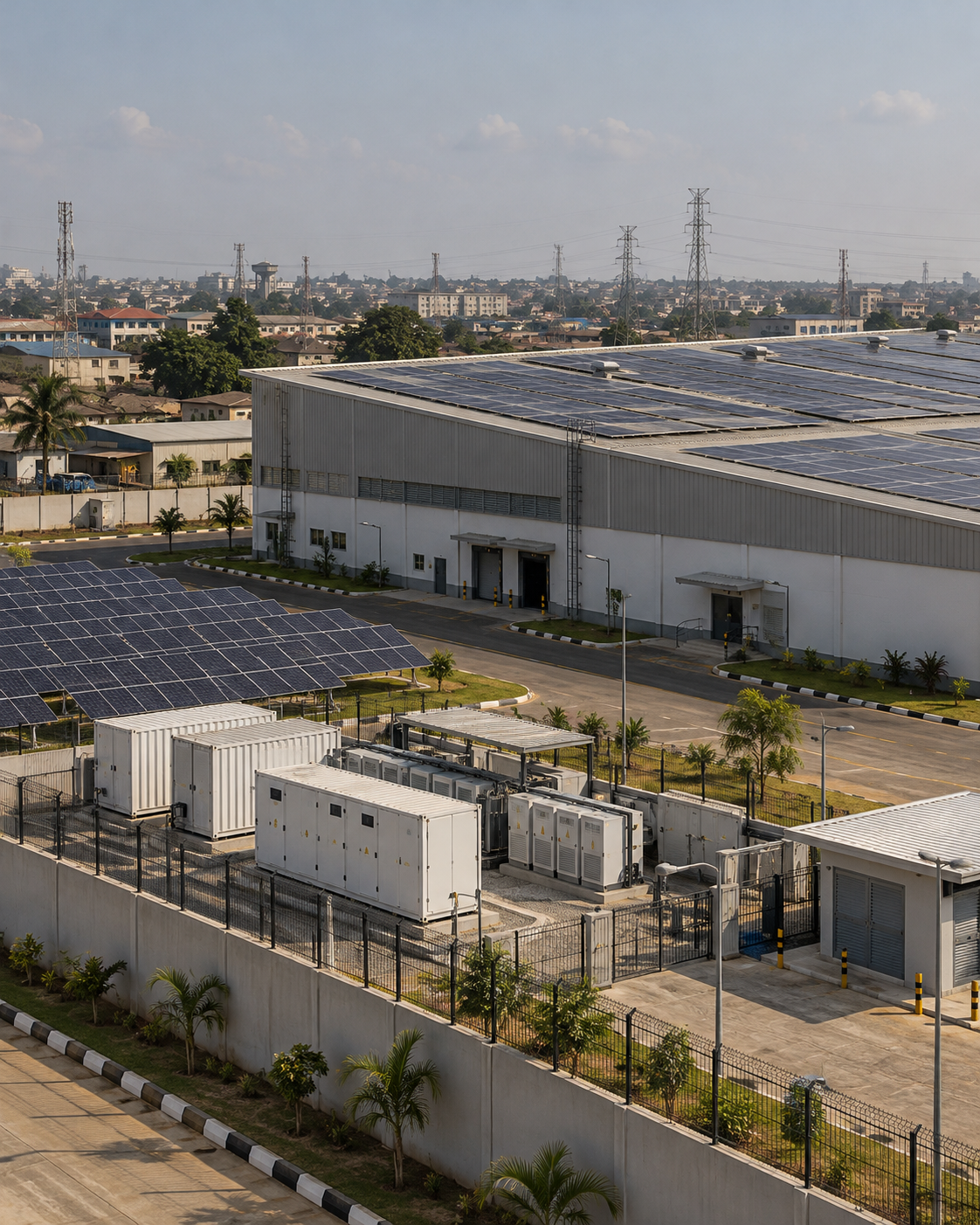 Solar-powered African industrial facility